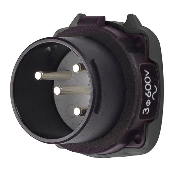 35-18183-K07-HAZ - DR30 INLET POLY BLACK SIZE 2 TYPE 4X 3P+G 30A 600 VAC 60 Hz NO AUX